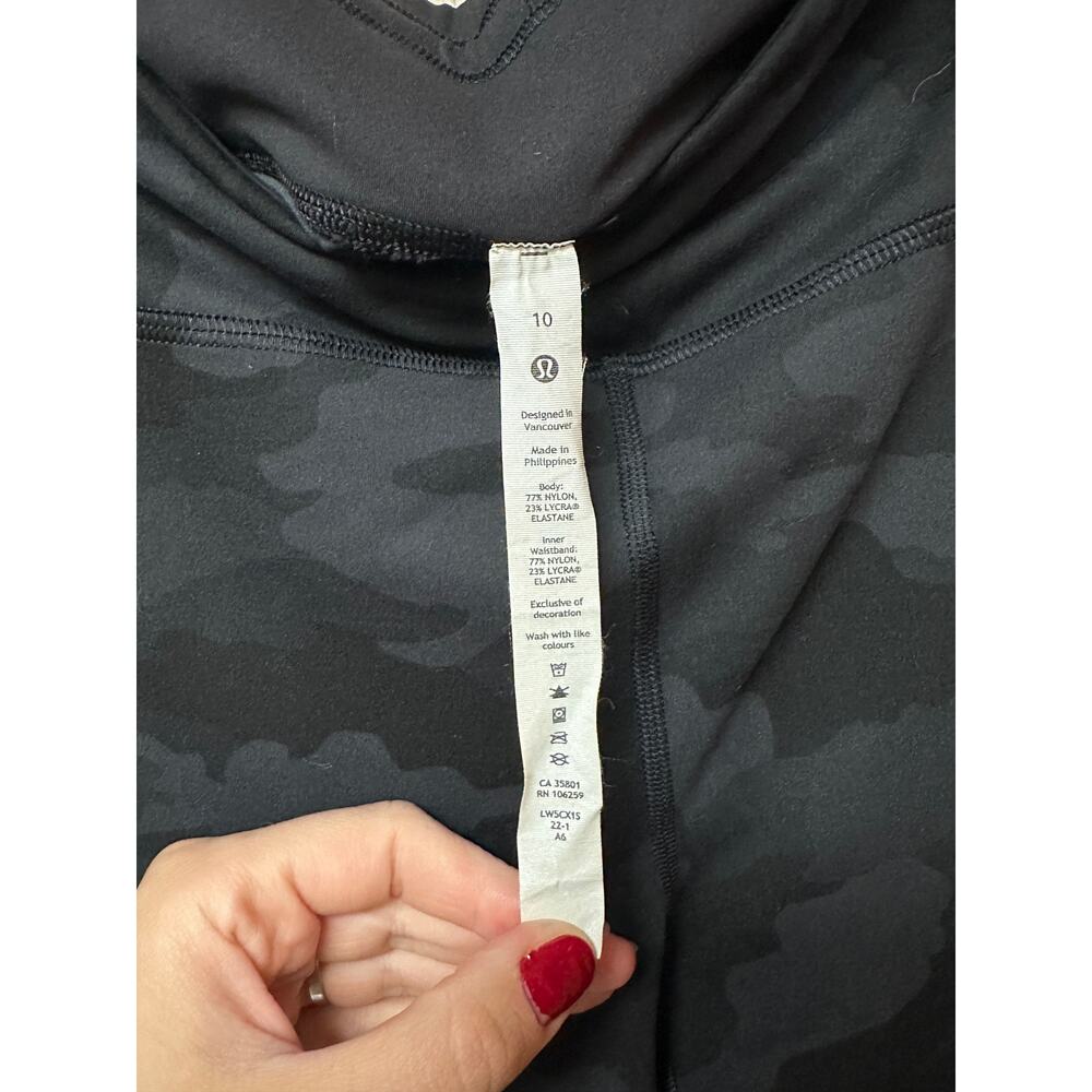 Lululemon Invigorate High-Rise Tight Heritage 365 Camo Deep Coal Multi Size 10 - Picture 4 of 4